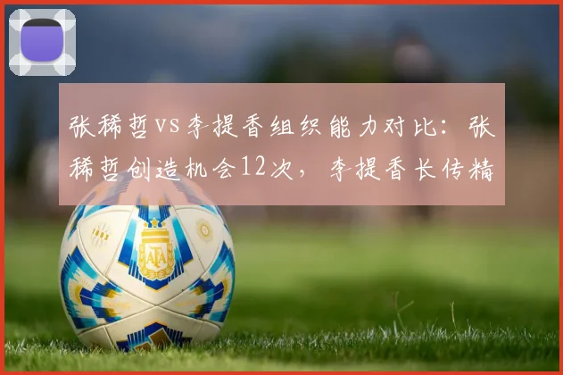 张稀哲vs李提香组织能力对比：张稀哲创造机会12次，李提香长传精准度82%
